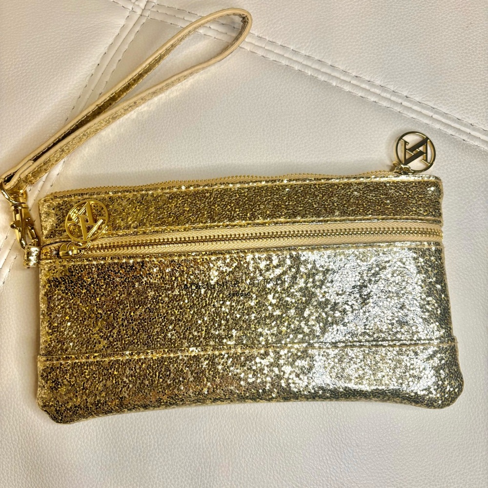 Adrienne Vittadini Gold Clutch